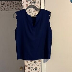 Elegant Navy Blue Sleeveless Top